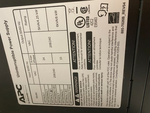 Apc 208 240 v ups - v,